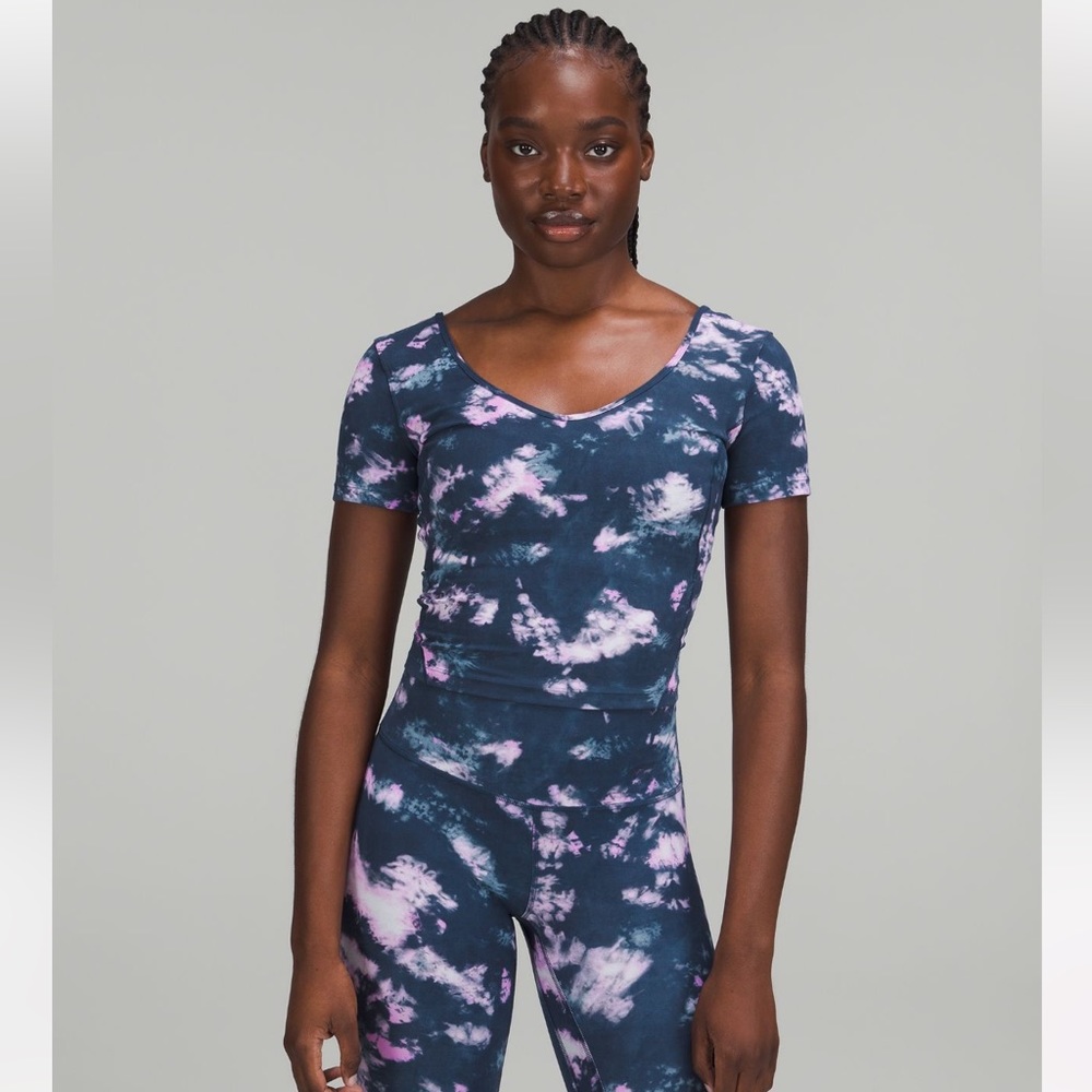 LULULEMON ALIGN TEE SHIRT SIZE 12 BRAND NEW WITH TAGS Space Dye Tie Dye